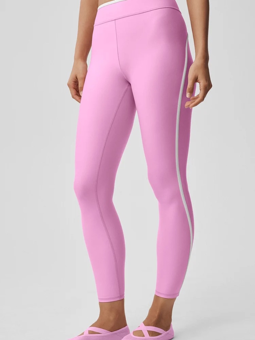 ALO Yoga Airlift High Waist Charger 7/8 Leggings Candy Pink